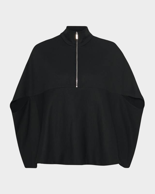 Half-Zip Interlock Jersey Pullov
